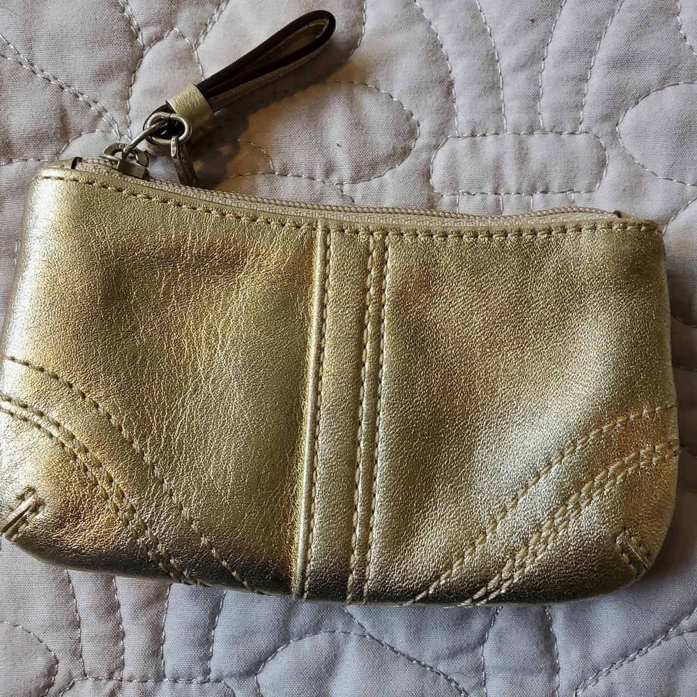 Coach small gold wallet